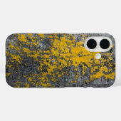 Mosachtige Steenstructuur met Gele Accenten Case-Mate iPhone Case (Achterkant (horizontaal))