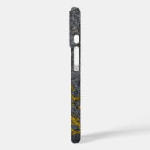 Mosachtige Steenstructuur met Gele Accenten Case-Mate iPhone Case (Achterkant / Links)
