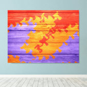 Mosaic Abstract pastel hout Canvas Afdruk (Insitu (Houten vloer))