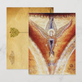 MOSAIC ANGEL, bruin perkament Briefkaart (Voorkant / Achterkant)