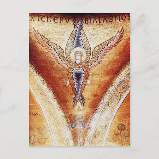 MOSAIC ANGEL, bruin perkament Briefkaart (Voorkant)