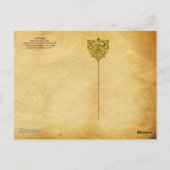 MOSAIC ANGEL, bruin perkament Briefkaart (Achterkant)