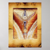 MOSAIC ANGEL, bruin perkament Poster (Voorkant)