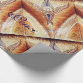 MOSAIC ANGEL CHRISTMAS JOY PEACE LOVE CADEAUPAPIER (Hoek)