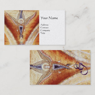 MOSAIC ANGEL MONOGRAM Bruin Witte Parel Visitekaartje