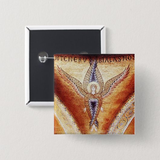 MOSAIC ANGEL VIERKANTE BUTTON 5,1 CM (Voorkant /achterkant)