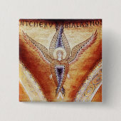 MOSAIC ANGEL VIERKANTE BUTTON 5,1 CM (Voorkant)