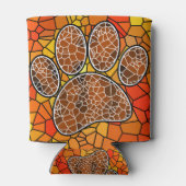 Mosaic Art Dog Paw Print Blikjeskoeler (Achterkant)