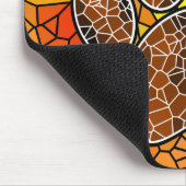 Mosaic Art Dog Paw Print Muismat (Hoek)