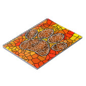 Mosaic Art Dog Paw Print Notitieboek (Linkerzijde)
