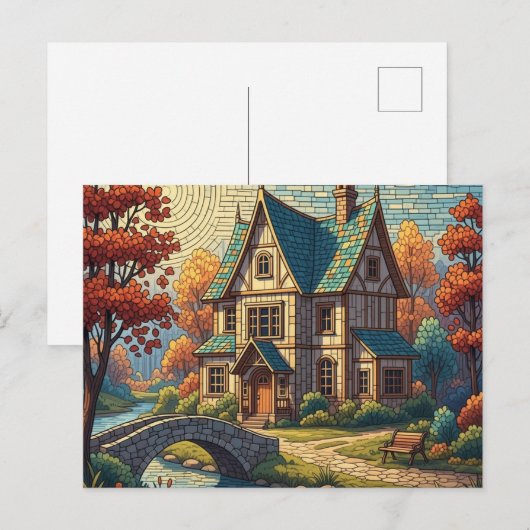 MOSAIC Art Style postcard Briefkaart (Voorkant / Achterkant)