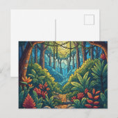 MOSAIC ART woodland postcard Briefkaart (Voorkant / Achterkant)