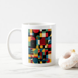 Mosaic Bauhaus Geometrische Abstract Kleurrijke Mo Koffiemok