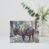 Mosaic Bison Briefkaart (Staand voorkant)