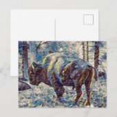 Mosaic Bison Briefkaart (Voorkant / Achterkant)