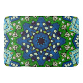 Mosaic Blue Green Hippie Boho Mandala Badmat (Voorkant)