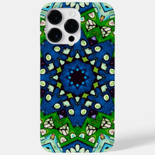 Mosaic Blue Green Hippie Boho Mandala Case-Mate iPhone 14 Pro Max Hoesje