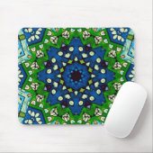 Mosaic Blue Green Hippie Boho Mandala Muismat (Met muis)