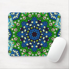 Mosaic Blue Green Hippie Boho Mandala Muismat