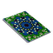 Mosaic Blue Green Hippie Boho Mandala Notitieboek (Rechterzijde)