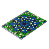 Mosaic Blue Green Hippie Boho Mandala Notitieboek (Linkerzijde)