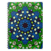 Mosaic Blue Green Hippie Boho Mandala Notitieboek (Voorkant)