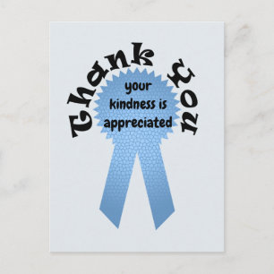 Mosaic Blue Ribbon General Bedankt voor je waarder Briefkaart