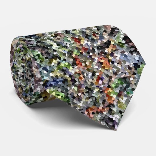 Mosaic Bold Abstract hedendaags thema Stropdas (Opgerold)
