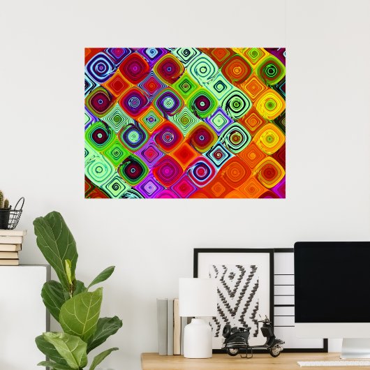 Mosaic Brago-Mitchell Fine Fractal Art Poster (Thuiskantoor)