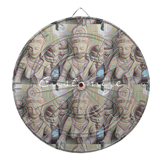 Mosaic buddha standbeeld dartbord (Voorkant)