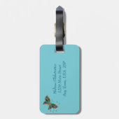 Mosaic Butterfly Bagagelabel (Achterkant verticaal)