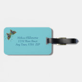 Mosaic Butterfly Bagagelabel (Achterkant horizontaal)