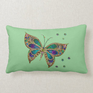 Mosaic Butterfly Green Kussen