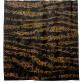 Mosaic Chic Elegant Safari Glam Oerwoud Douchegordijn (Voorkant)