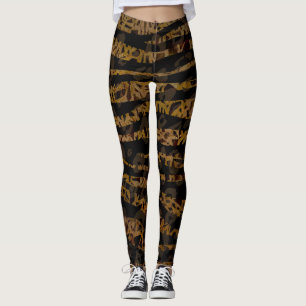 Mosaic Chic Elegant Safari Glam Oerwoud Leggings