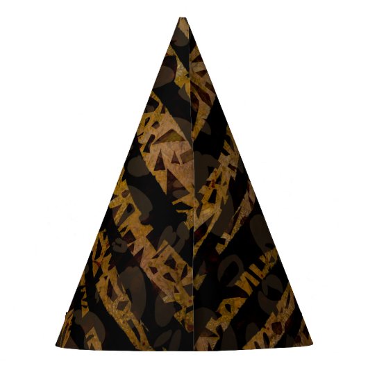 Mosaic Chic Elegant Safari Glam Oerwoud Print Feesthoedjes (Achterkant)