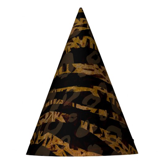 Mosaic Chic Elegant Safari Glam Oerwoud Print Feesthoedjes (Voorkant)