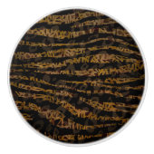 Mosaic Chic Elegant Safari Glam Oerwoud Print Keramische Knop (Voorkant)