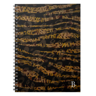 Mosaic Chic Elegant Safari Glam Oerwoud Print Notitieboek