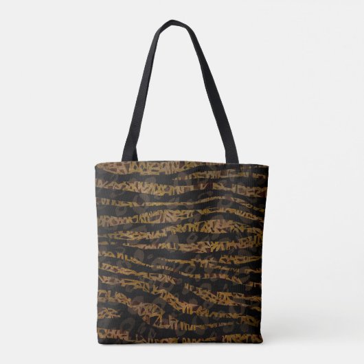 Mosaic Chic Elegant Safari Glam Oerwoud Print Tote Bag (Achterkant)