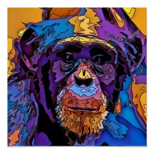 Mosaic Chimp Perfect Poster (Voorkant)