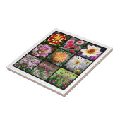 Mosaic dahlia-bloemen tegeltje (Zijkant)
