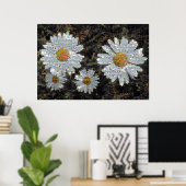 Mosaic Daisies 10 Poster (Thuiskantoor)