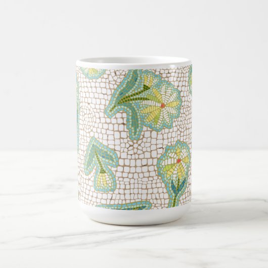 Mosaic Daisies White 11 oz Classic Mok (Center)