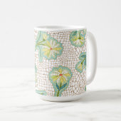 Mosaic Daisies White 11 oz Classic Mok (Voorkant rechts)