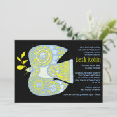 MOSAIC DOVE of PEACE Bat Mitzvah Invitation Kaart (Staand voorkant)