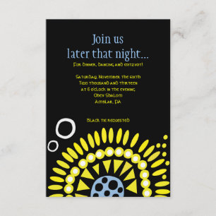 MOSAIC DOVE of PEACE Bat Mitzvah Reception Card Informatiekaartje