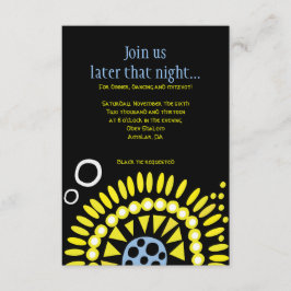 MOSAIC DOVE of PEACE Bat Mitzvah Reception Card Informatiekaartje