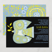 MOSAIC DOVE of PEACE Jewish Baby Naming Invitation Kaart (Voorkant / Achterkant)