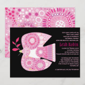 MOSAIC DOVE van PEACE Jewish Baby Naming Invitatio Kaart (Voorkant / Achterkant)